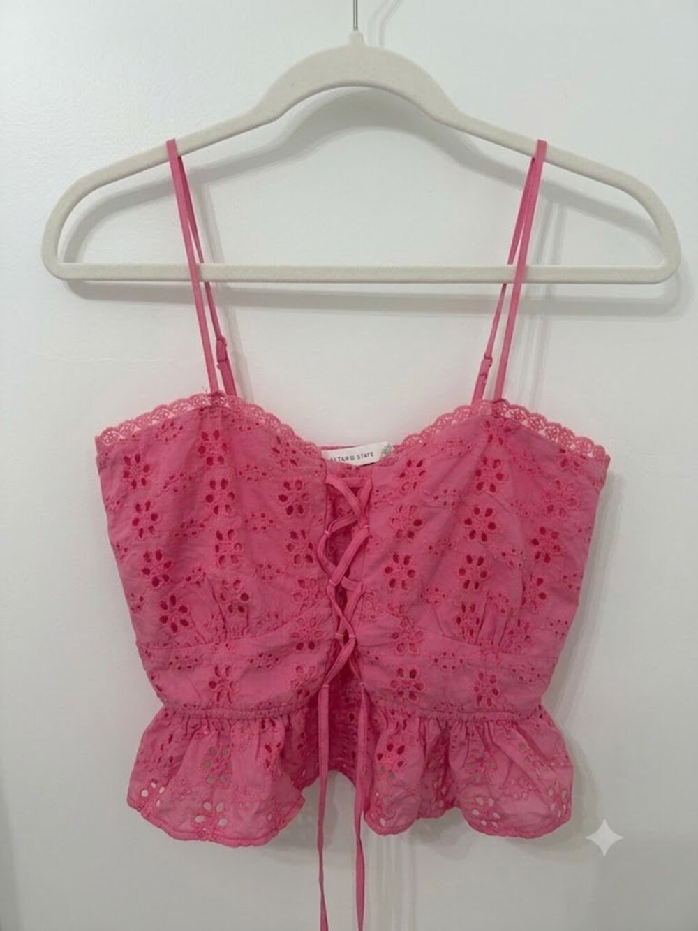 ALTAR'D STATE Keely Eyelet Corset Top